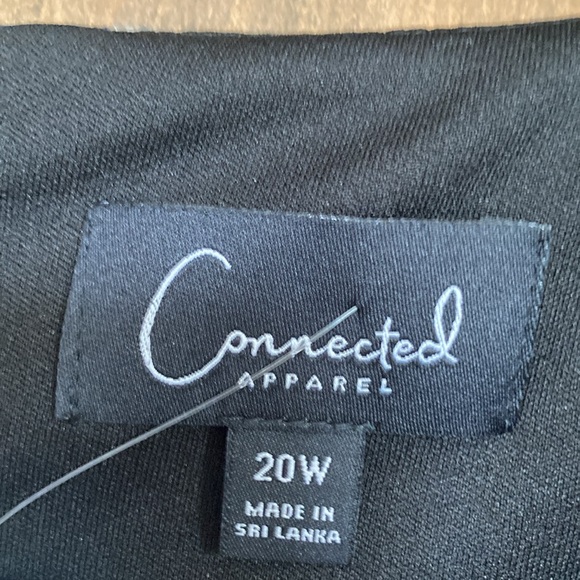 Connected dress plaid print dress w pockets has some stretch 20W - Picture 16 of 17